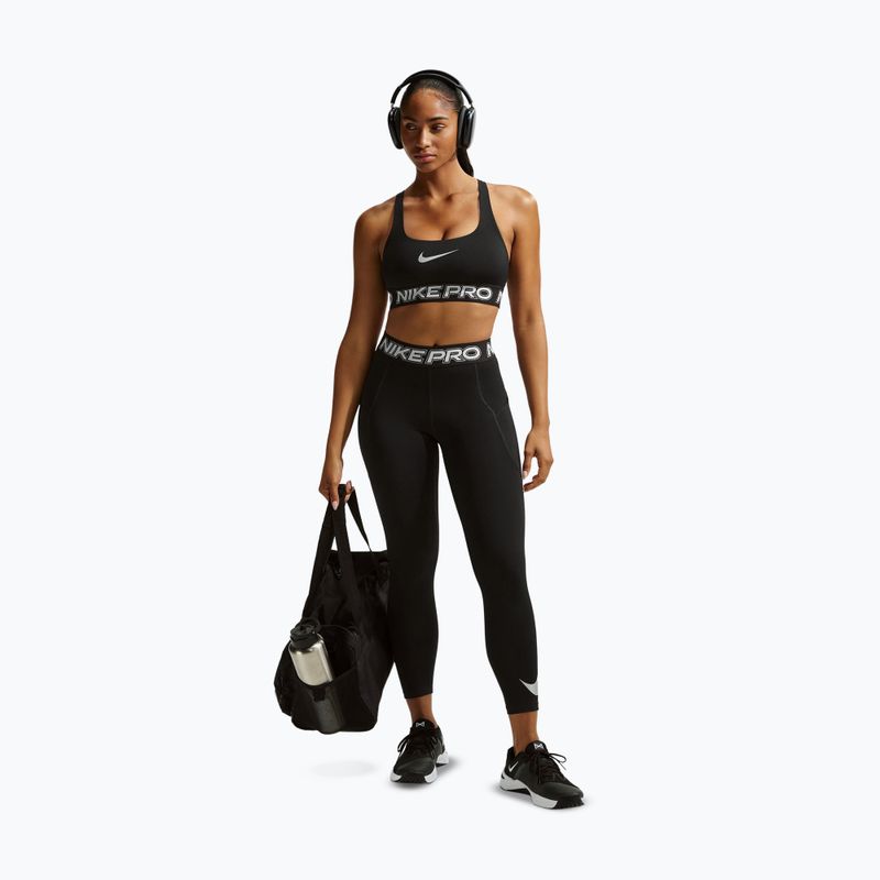 Edzőmelltartó Nike Pro Light Support Non Padded black/white/metallic silver 2