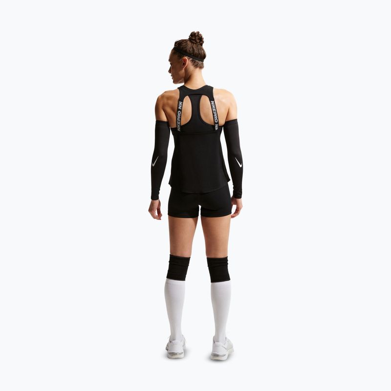 Női edzősort Nike Pro Mid Rise Biker 3" black/white/metallic silver 3