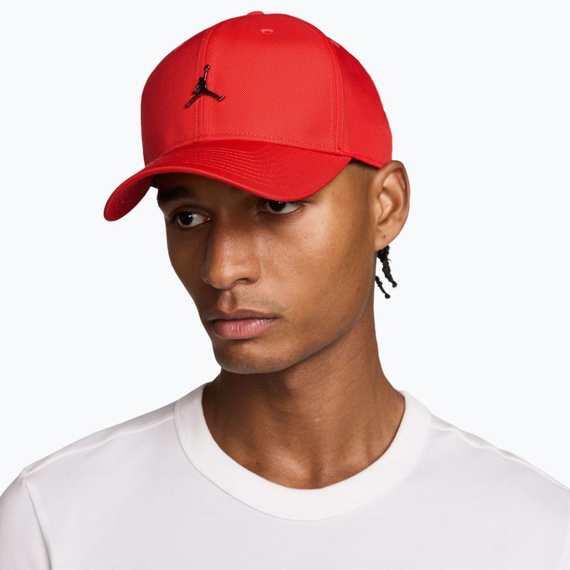 Czapka z daszkiem  Nike Jordan Rise Structured Metal Jumpman chile red/r511 5