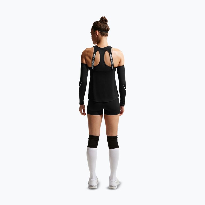Női edzőpóló Nike Pro Dri-Fit TT black/white/metallic silver 3