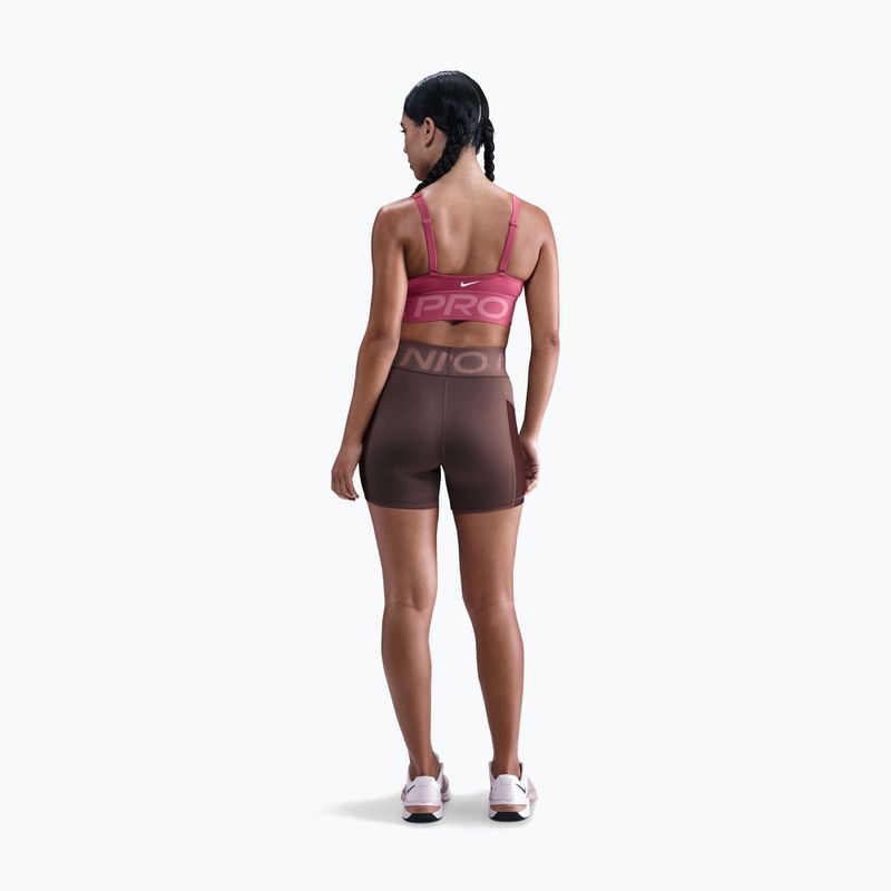 Női rövidnadrág Nike Pro Sculpt High Waisted 5" Biker tattoo/burgundy crush/white 3