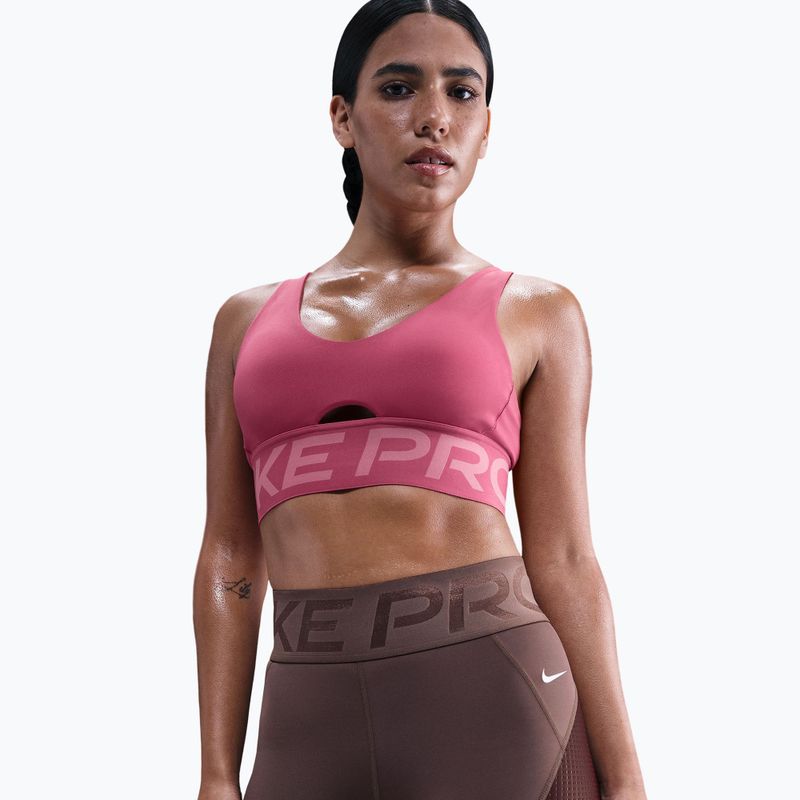 Női rövidnadrág Nike Pro Sculpt High Waisted 5" Biker tattoo/burgundy crush/white 4