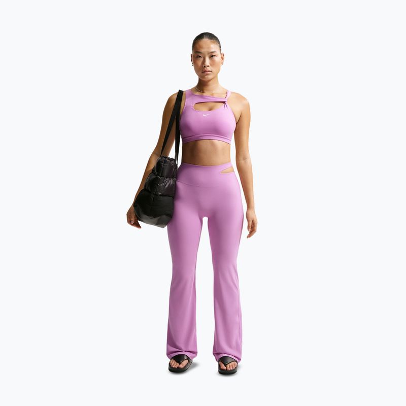 Női edzőnadrág Nike Zenvy High-Waisted Flared light magenta/white 2