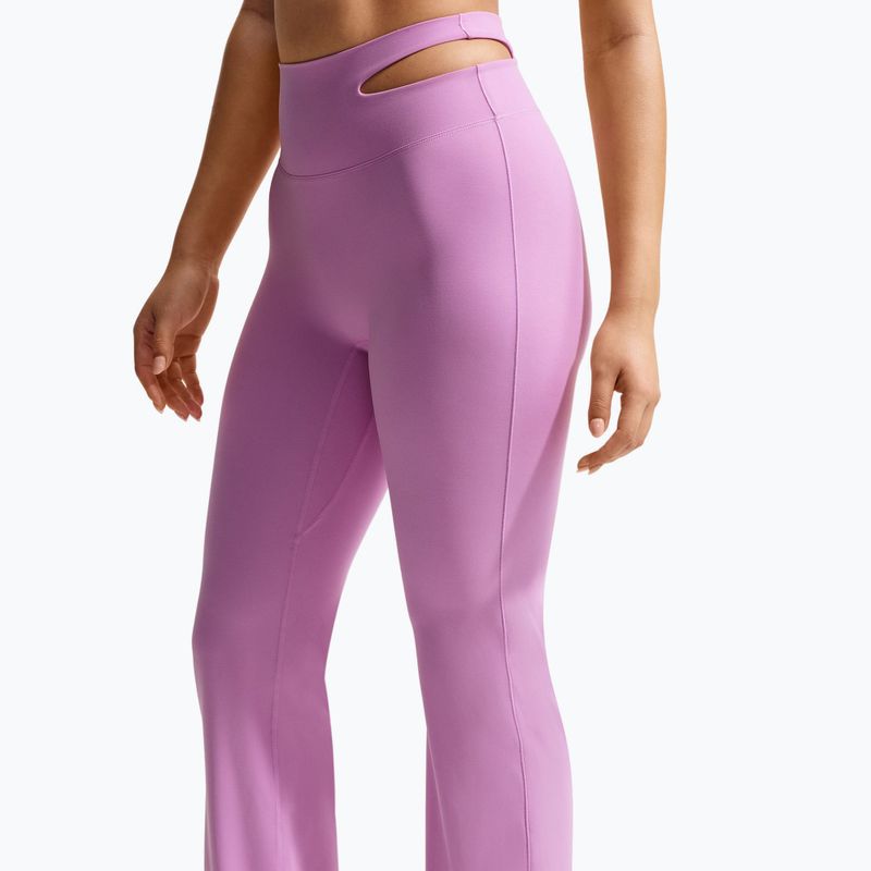 Női edzőnadrág Nike Zenvy High-Waisted Flared light magenta/white 5