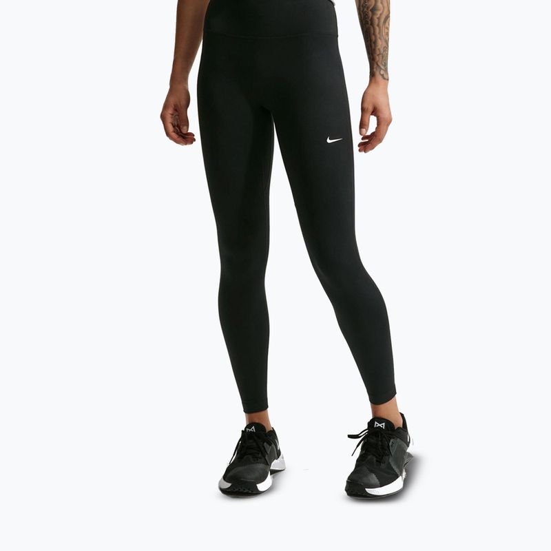 Női leggings Nike One Seamless Front High-Waisted black/white