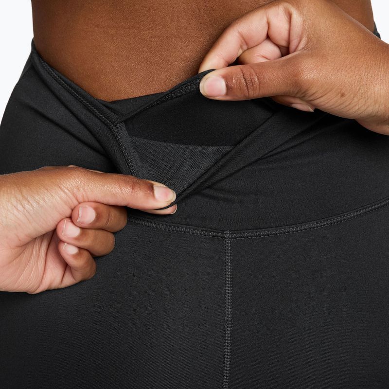 Női leggings Nike One Seamless Front High-Waisted black/white 8