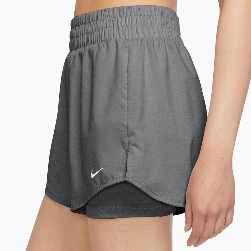 Női rövidnadrág Nike One Dri-Fit High-Waisted 3" 2In1 smoke grey/heather/white 3