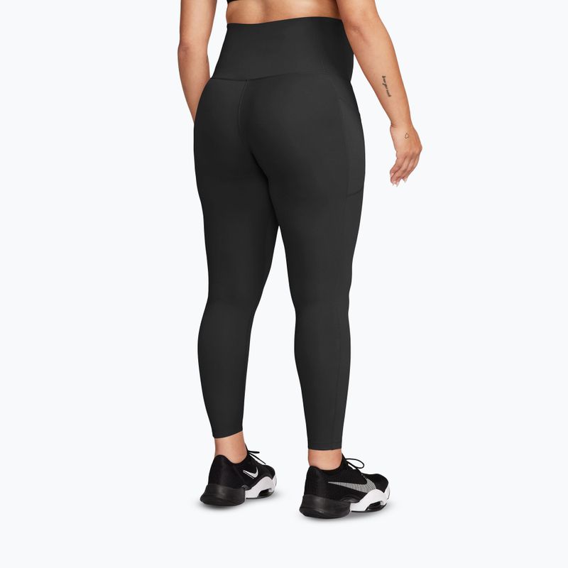 Női edzőleggings Nike One Maternity High-Waisted 7/8 black/white 2