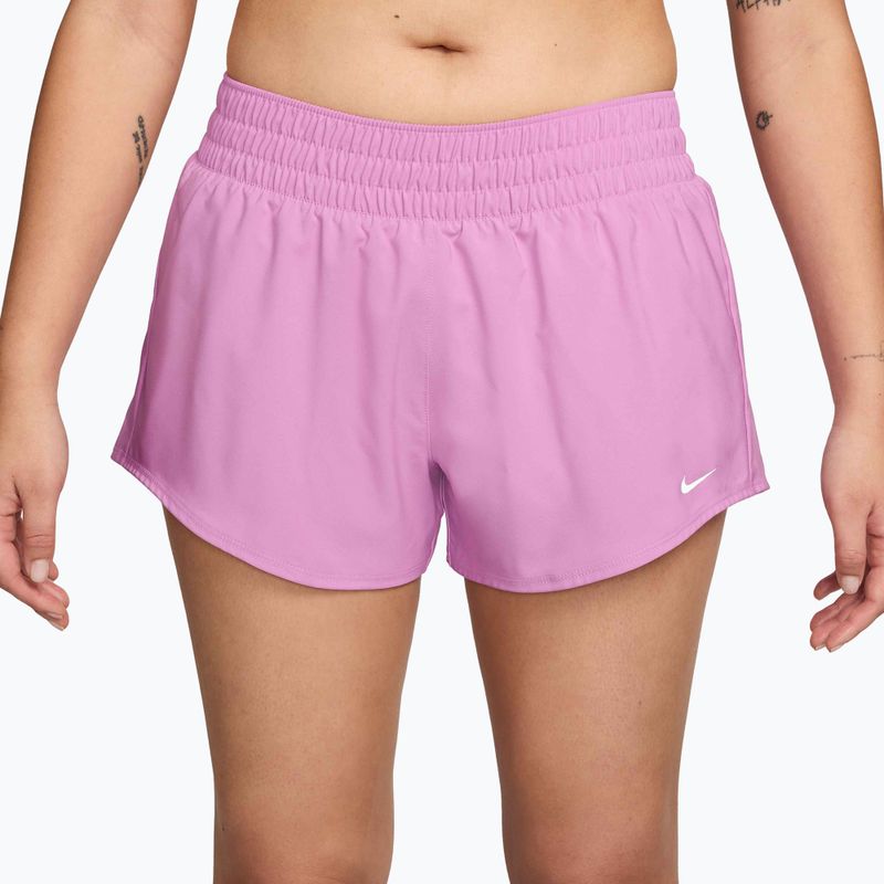 Női rövidnadrág Nike One Dri-Fit 3" light magenta/white