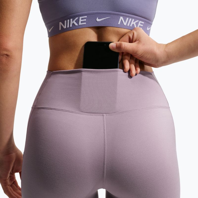 Női edző leggings Nike One High-Waisted 7/8 light violet ore/white 6