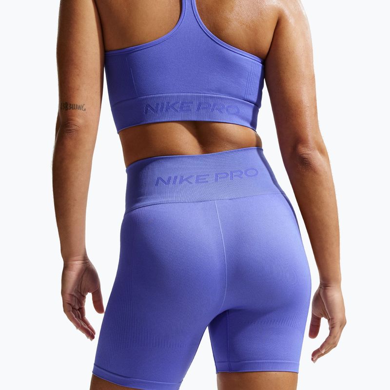 Női rövidnadrág Nike Pro Seamless High-Waisted Biker 5" sapphire 6