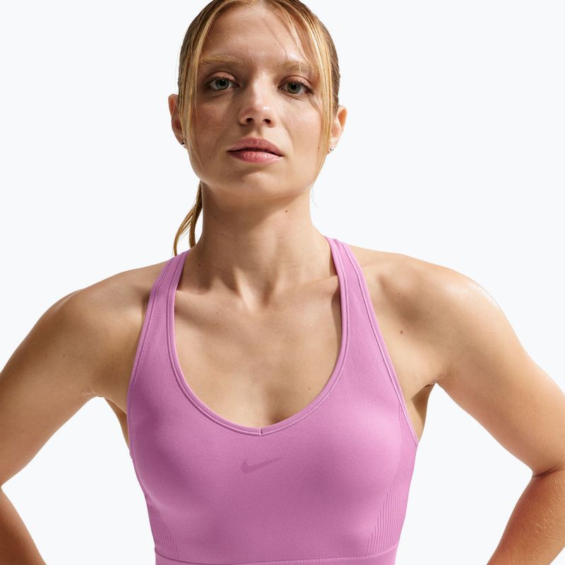 Edző felső Nike Pro Seamless Dri-Fit Cropped light magenta 5