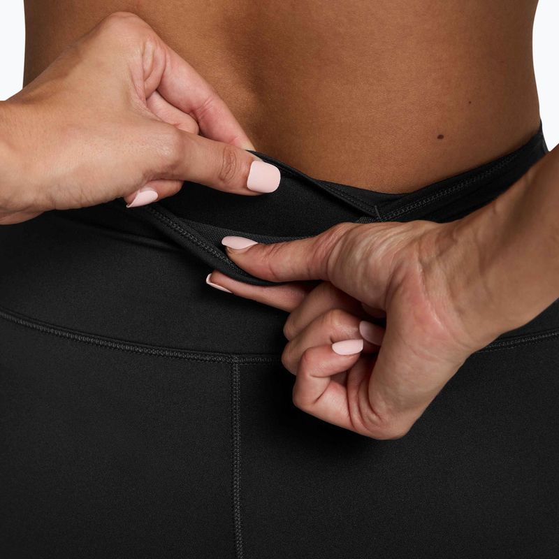 Női rövidnadrág Nike One High-Waisted Biker 8" black/white 4