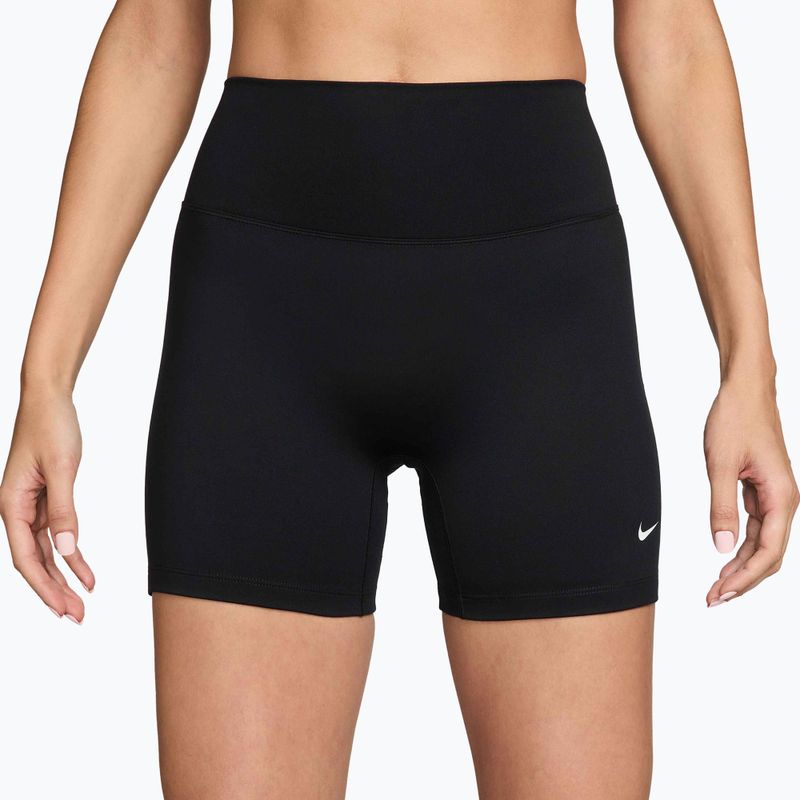 Női rövidnadrág Nike One High-Waisted Biker 5" black/white