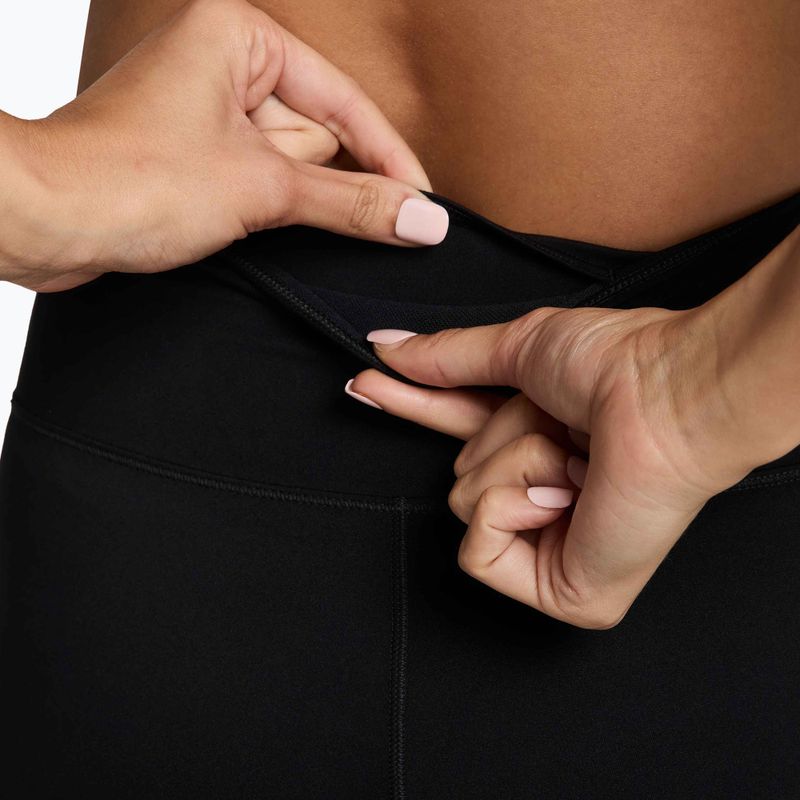 Női rövidnadrág Nike One High-Waisted Biker 5" black/white 4