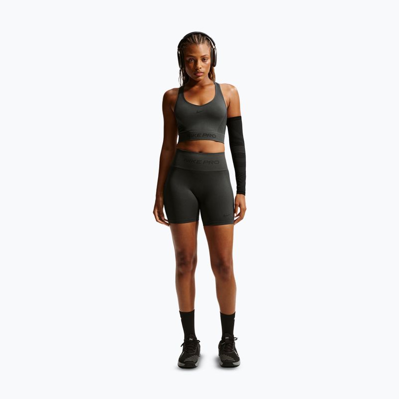 Női rövidnadrág Nike Pro Seamless High-Waisted Biker 5" dark smoke grey 2