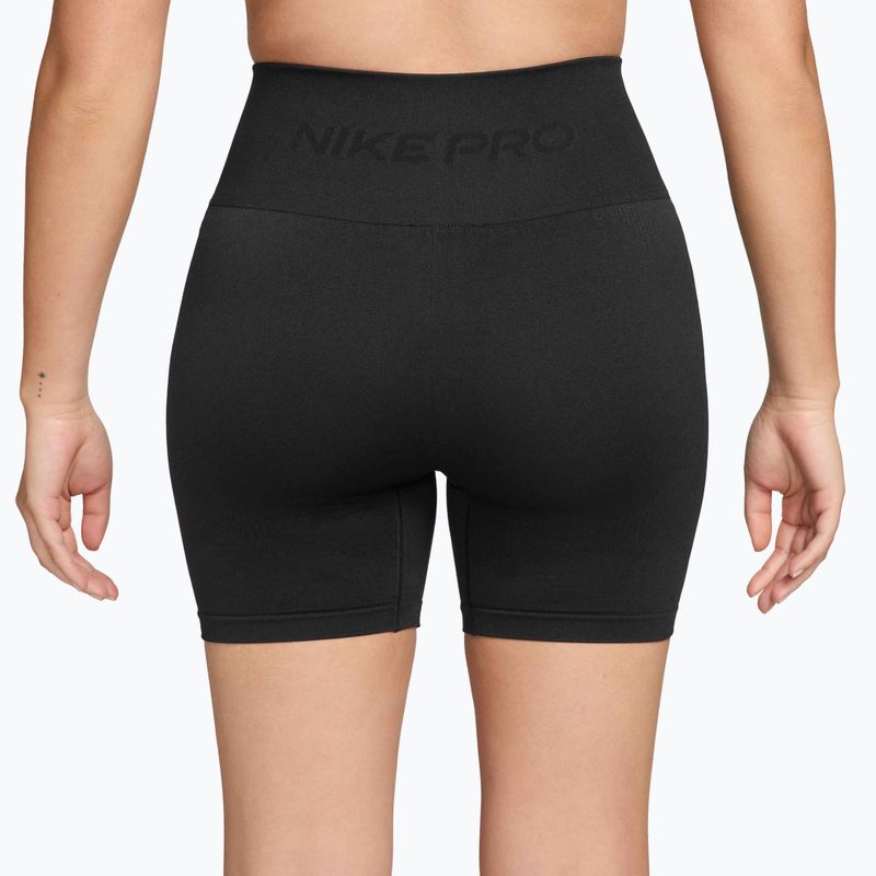 Női rövidnadrág Nike Pro Seamless High-Waisted Biker 5" black 2