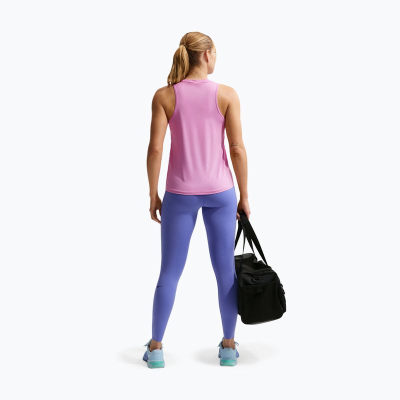 Női edzőpóló Nike One Classic Dri-Fit light magenta/white 3
