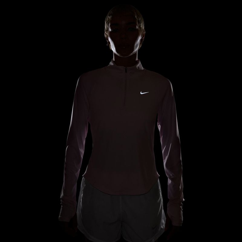 Női futó hosszú ujjú Nike Tempo Swoosh Run Dri-Fit 1/4-Zip pink foam/white 4