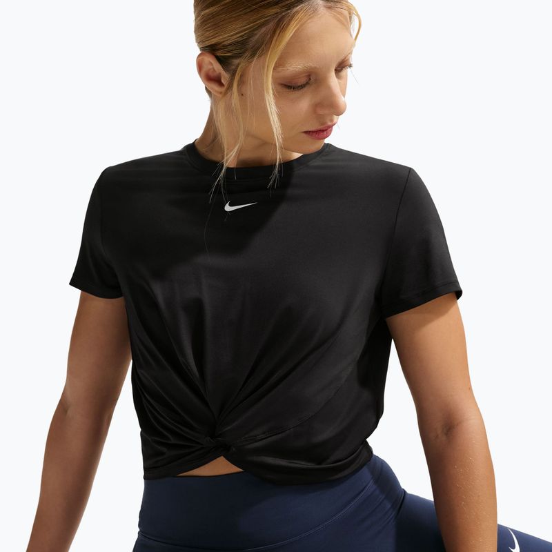 Női póló Nike One Classic Twist Dri-Fit black/white 4