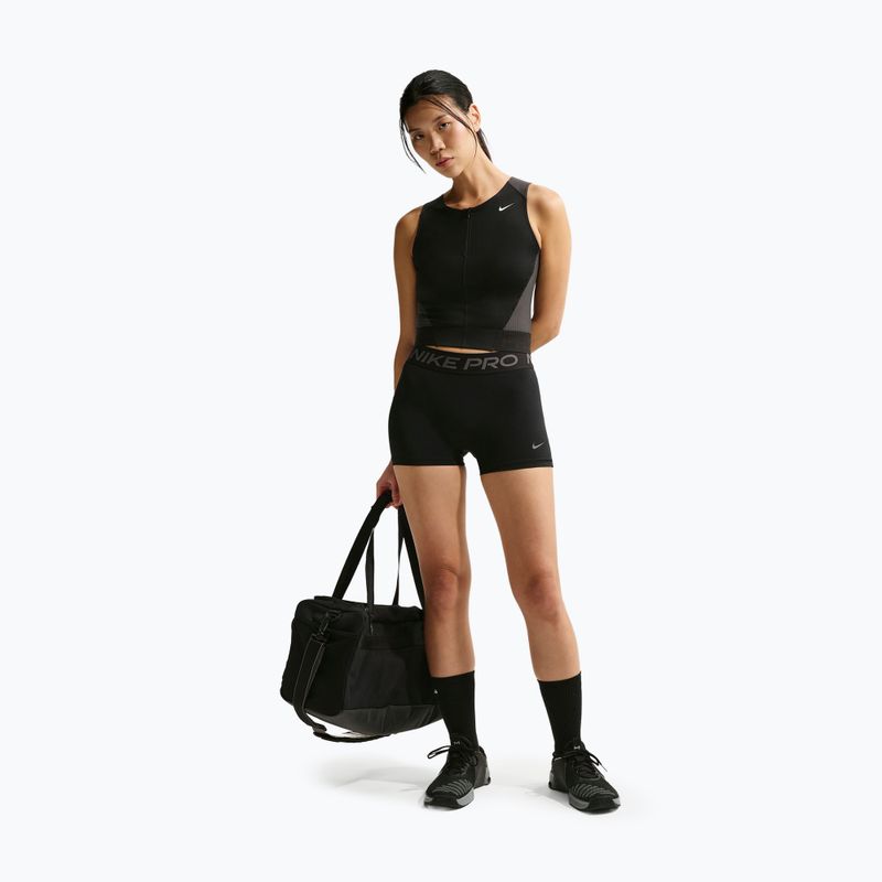 Női edzőpóló Nike Pro Dri-Fit black/anthracite/white 2