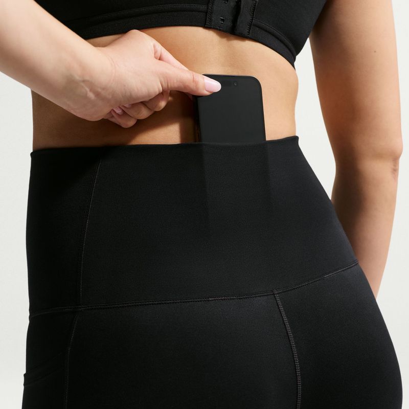 Női rövidnadrág Nike One Maternity High-Waisted 8" black/white 7