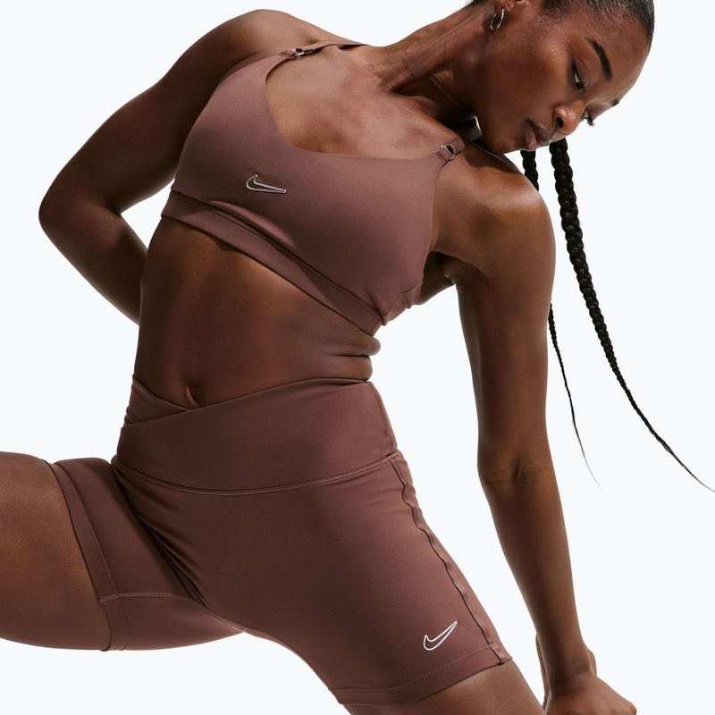 Női rövidnadrág Nike One Biker 5" light chocolate 7