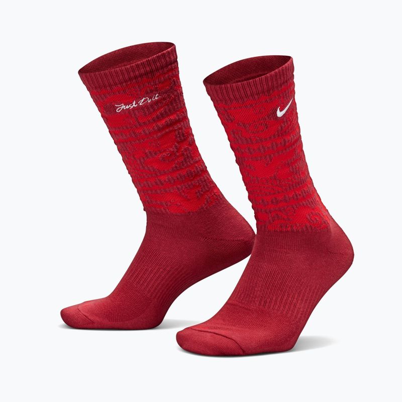 Zokni Nike Everyday Plus Cushioned Crew Team Crimson/Metallic Silver