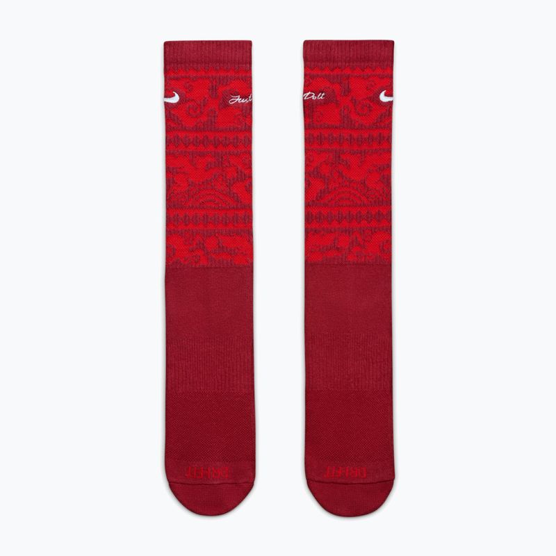 Zokni Nike Everyday Plus Cushioned Crew Team Crimson/Metallic Silver 2