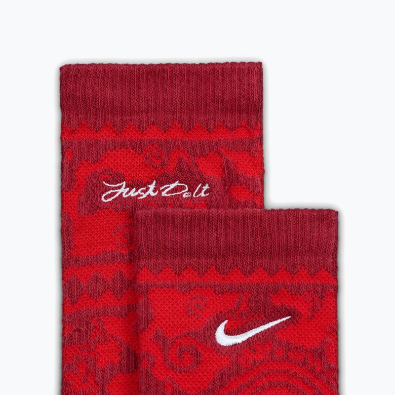 Zokni Nike Everyday Plus Cushioned Crew Team Crimson/Metallic Silver 4