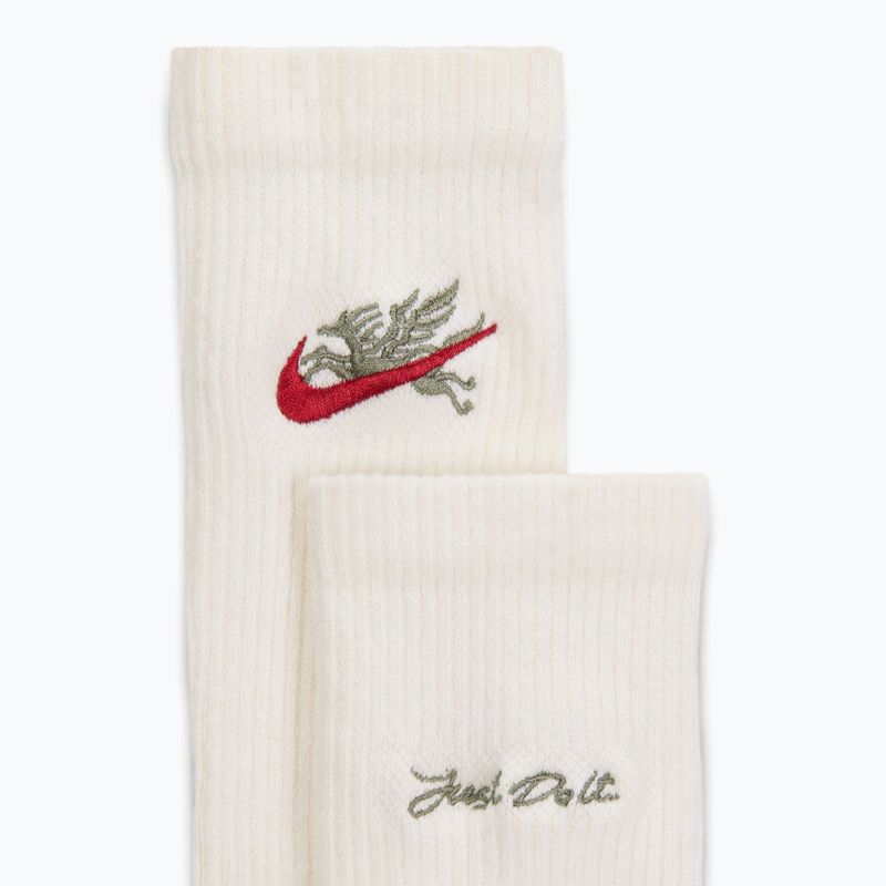 Nike Everyday Plus Crew 3 pár zokni sail/neutral olive/team crimson 4