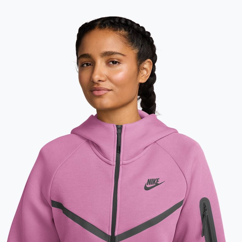Női pulóver  Nike Sportswear Tech Fleece Windrunner light magenta/black 3