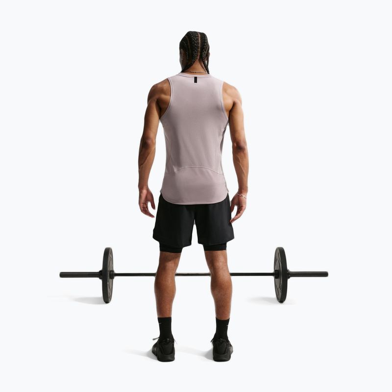Férfi edzőpóló Nike Pro Training Dri-Fit light violet ore/black 3