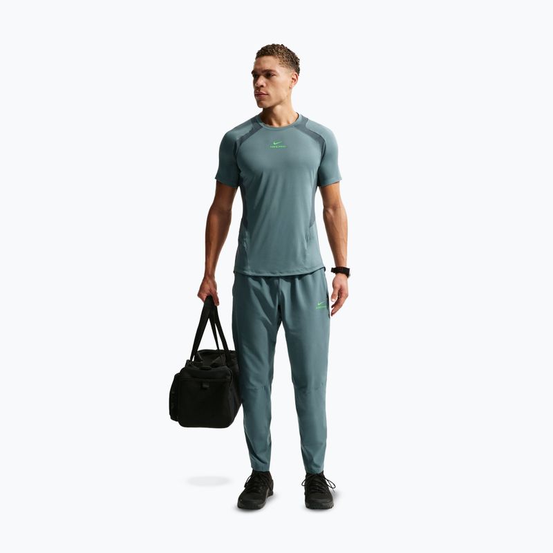 Férfi edzőpóló Nike Pro Training Dri-Fit mineral slate/faded spruce/green strike 2