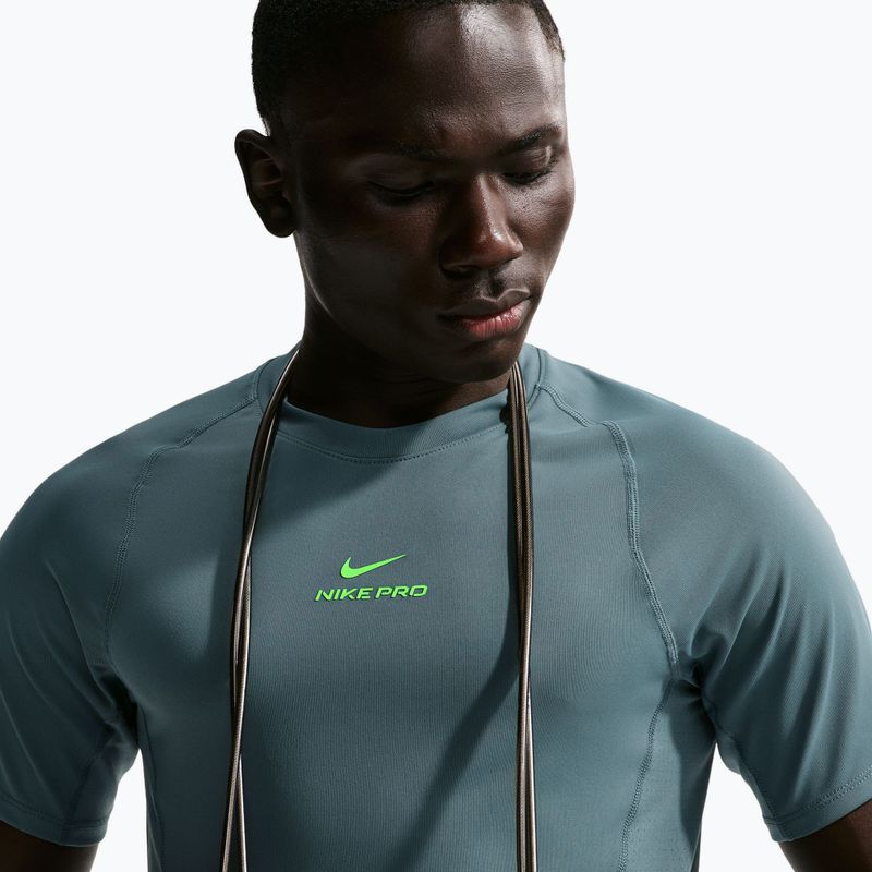 Férfi edzőpóló Nike Pro Training Dri-Fit mineral slate/green strike 6