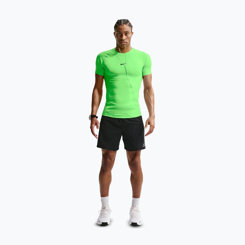 Férfi edzőpóló Nike Pro Dri-Fit Tight Fitness green strike/black 2