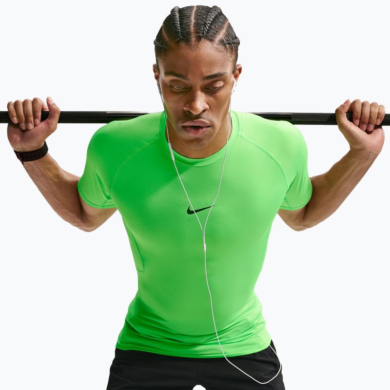 Férfi edzőpóló Nike Pro Dri-Fit Tight Fitness green strike/black 6