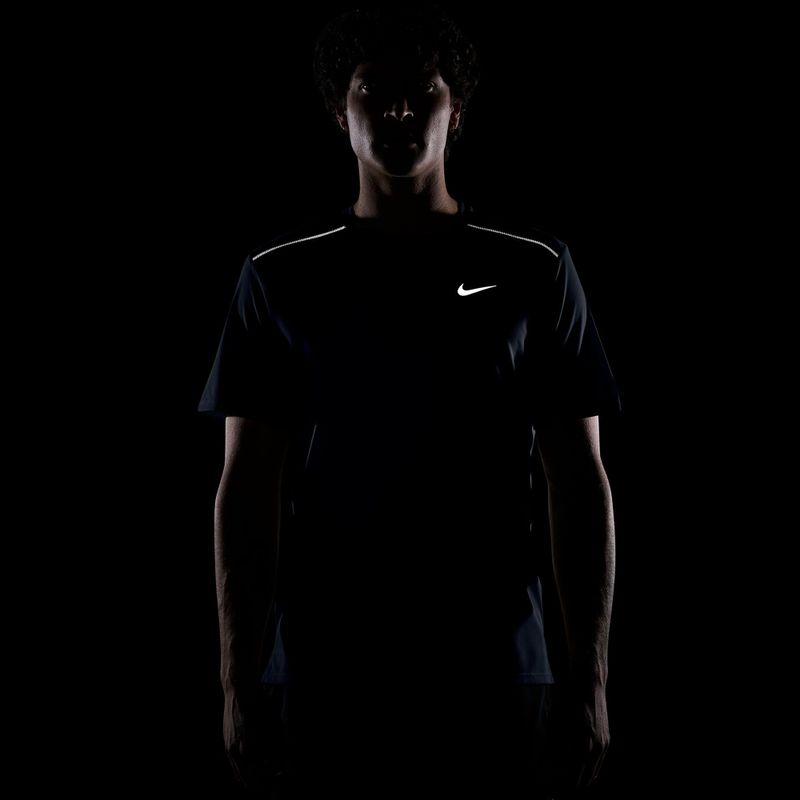 Férfi futópóló Nike Miler Dri-Fit UV midnight navy 7