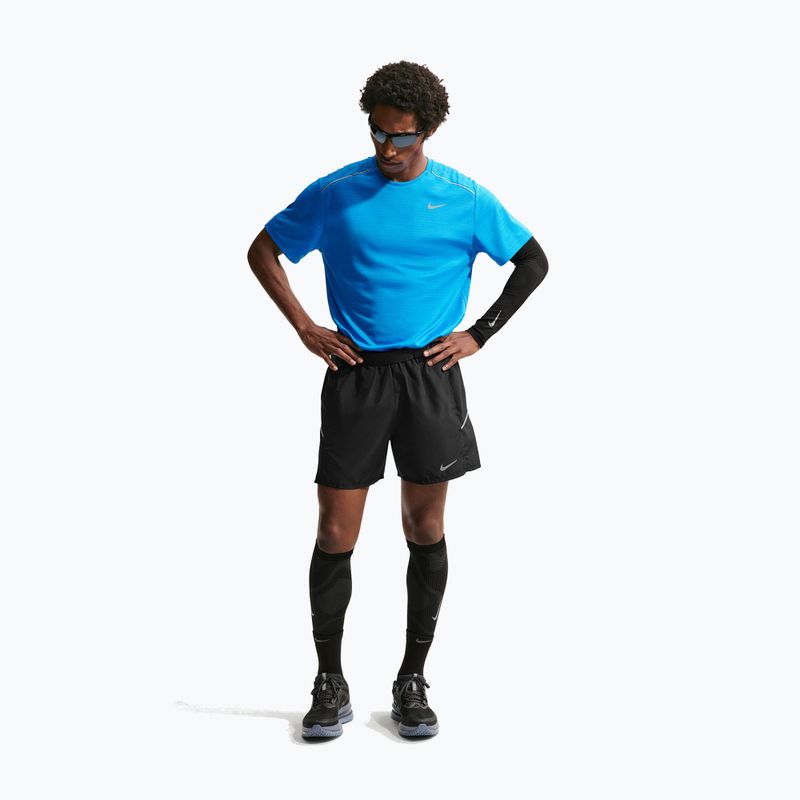 Férfi rövidnadrág Nike Miler Dri-Fit Brief Lined 5" black/black 2