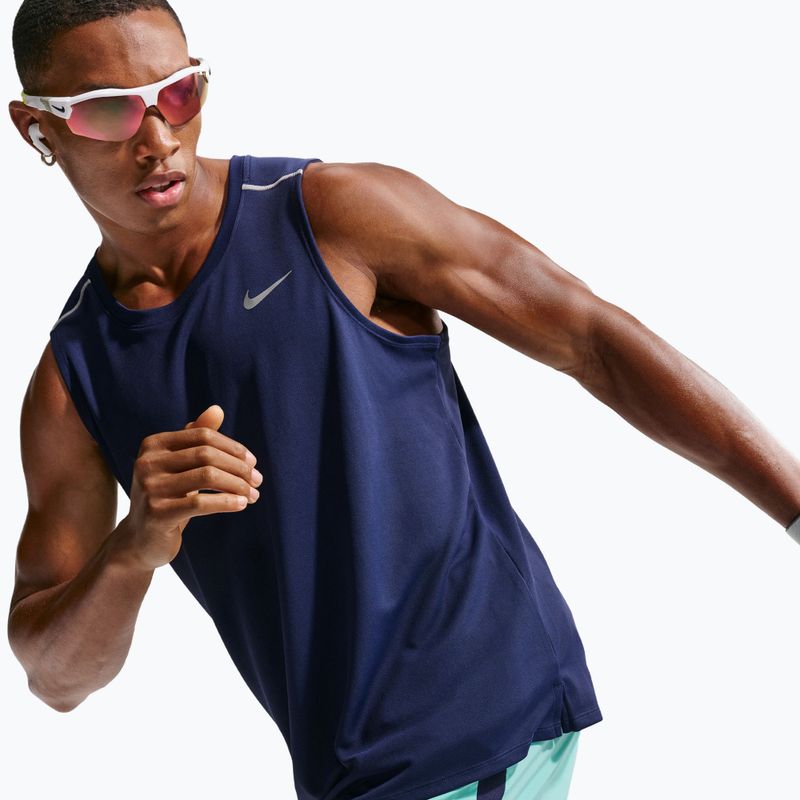 Férfi futópóló Nike Miler Dri-Fit midnight navy 5