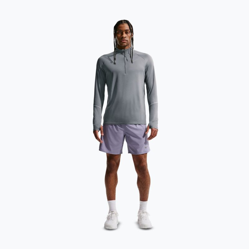 Férfi futó pulóver Nike Miler Dri-Fit UV 1/2 Zip smoke grey 2
