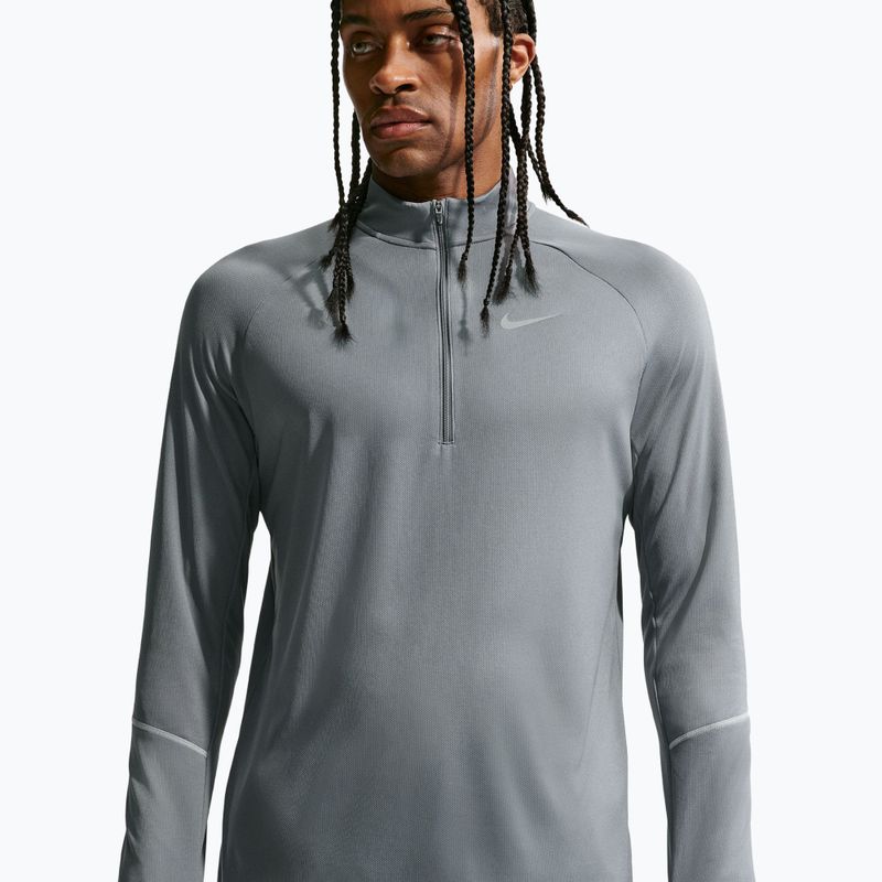 Férfi futó pulóver Nike Miler Dri-Fit UV 1/2 Zip smoke grey 5