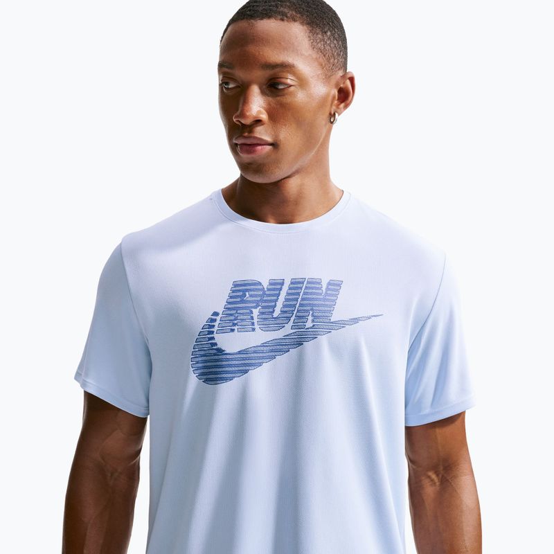 Férfi futópóló Nike Miler Dri-Fit UV hydrogen blue/lapis 5