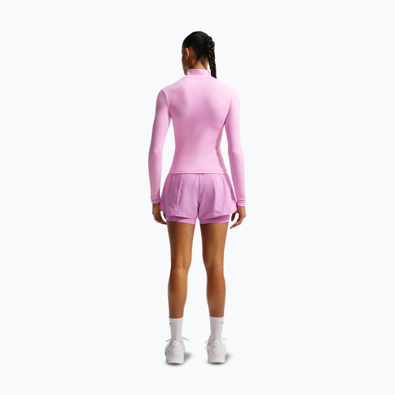 Női futónadrág Nike One Dri-FIT 2IN1 light magenta/white 3