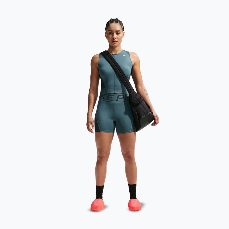 Női rövidnadrág Nike Pro Sculpt High Waisted 5" Biker mineral slate/faded spruce/white 2