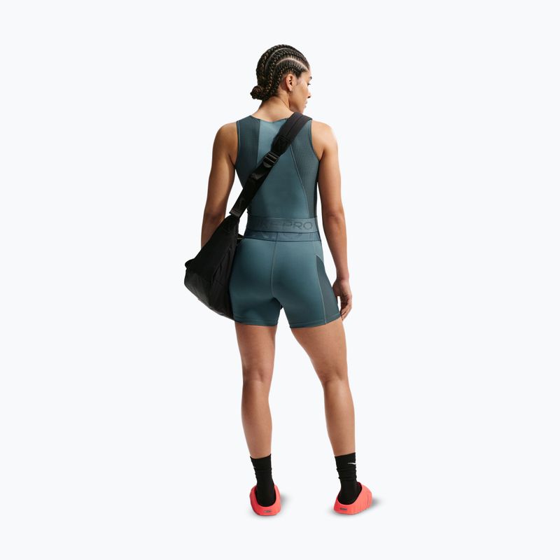 Női rövidnadrág Nike Pro Sculpt High Waisted 5" Biker mineral slate/faded spruce/white 3