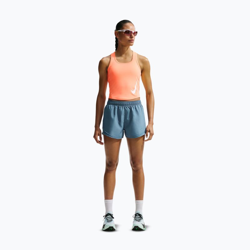 Női futópóló Nike Swoosh Run Dri-Fit orange pulse/photon dust/white 2