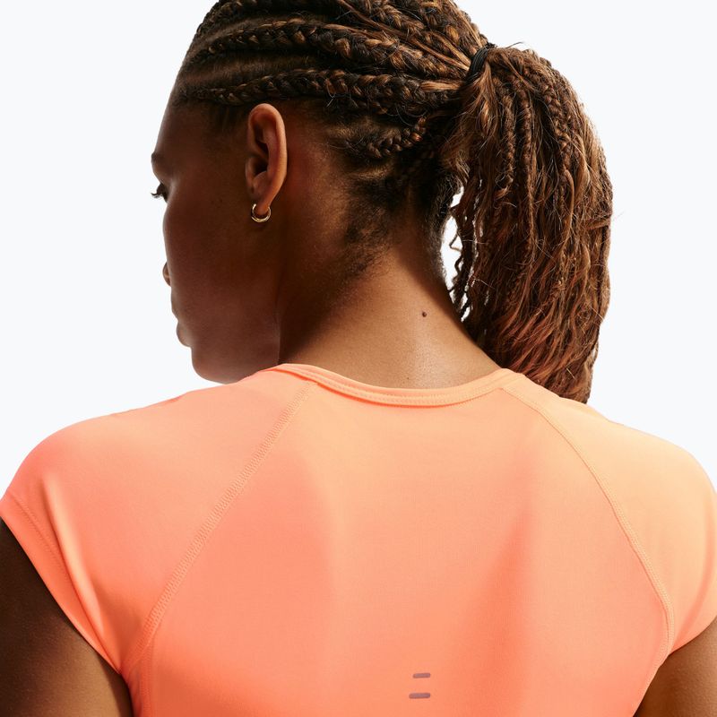 Női futópóló Nike Swoosh Run Dri-Fit orange pulse/photon dust/white 4