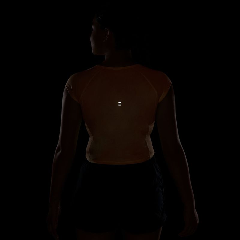 Női futópóló Nike Swoosh Run Dri-Fit orange pulse/photon dust/white 6