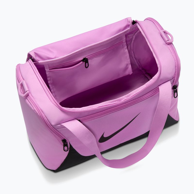 Edzőtáska Nike Brasilia Duffel Extra Small 24 l light magenta/black/black 4